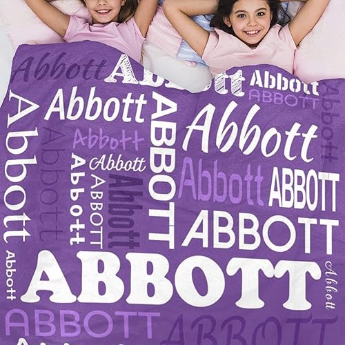 Miniatura 115 de Mantas de monograma personalizadas con nombres, manta personalizada para bebés niñas, manta de envolver con inicial, regalos personalizados