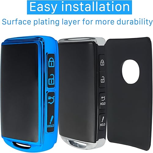 Miniatura 7 de Funda para llavero Mazda con llavero, carcasa de TPU suave, 4 botones para 2019-2025 para 3, 3 Hatchback, para CX-50, CX-30, CX-70, CX-90 (rosa)