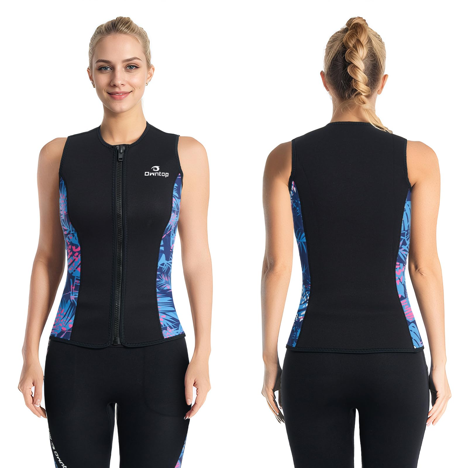 Owntop Muta da uomo e da donna Gilet in Neoprene Termico 3 mm Giacca Senza Maniche Surf Snorkeling Nuoto Immersioni