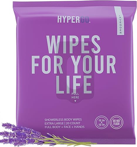 Miniatura 10 de HyperGo Toallitas de baño biodegradables hipoalergénicas sin enjuague de cuerpo completo, totalmente naturales, refrescantes en cualquier momento y