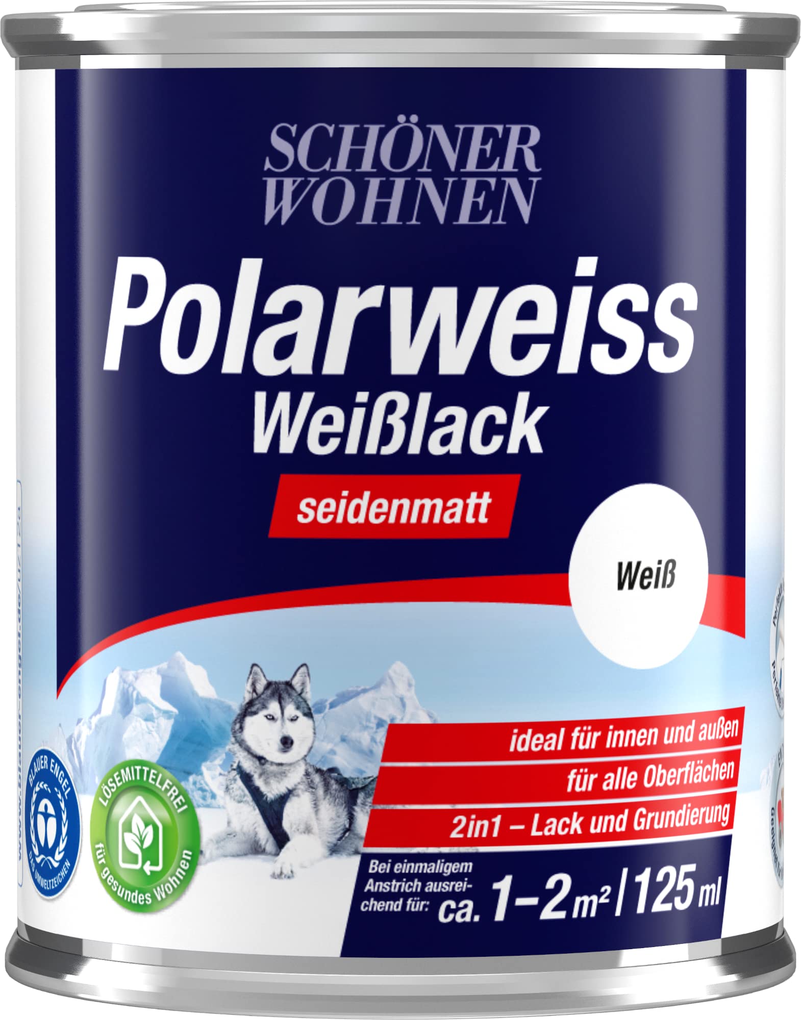 Schöner Wohnen Polarweiss Seidenmattlack 125 ml
