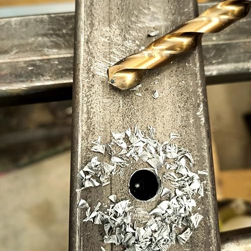 Miniatura 8 de TJR HSS-E M35 Juego de brocas helicoidales de cobalto 19 piezas 0.039-0.394 in 0.020 in escalones Broca de metal autocentrante DIN 338 Tipo N 135,