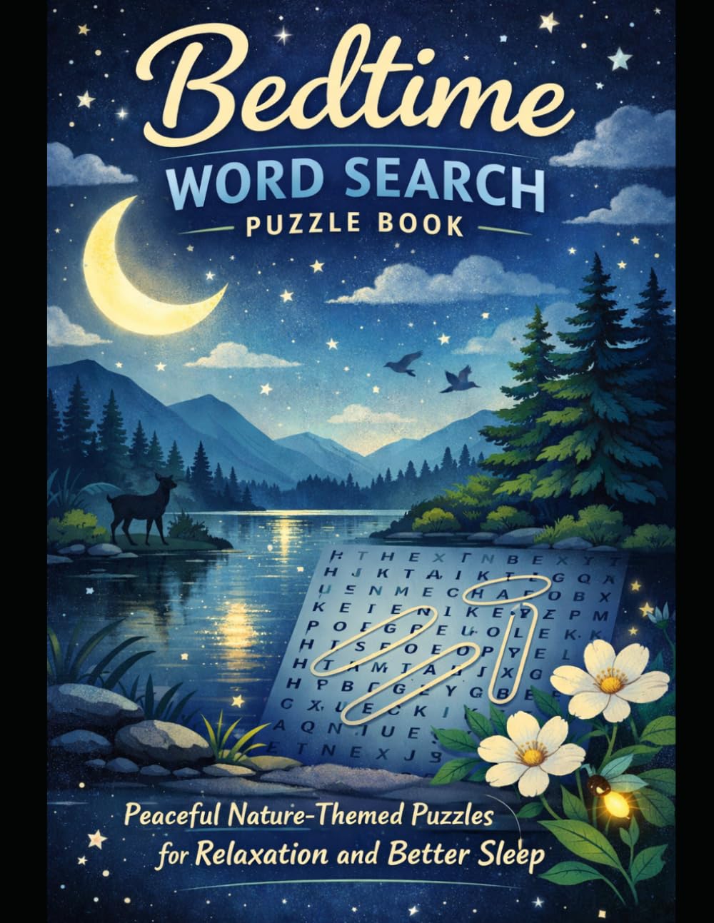 Bedtime Word Search Puzzle Book: Peaceful Nature-Themed Puzzles for Relaxation and Better Sleep