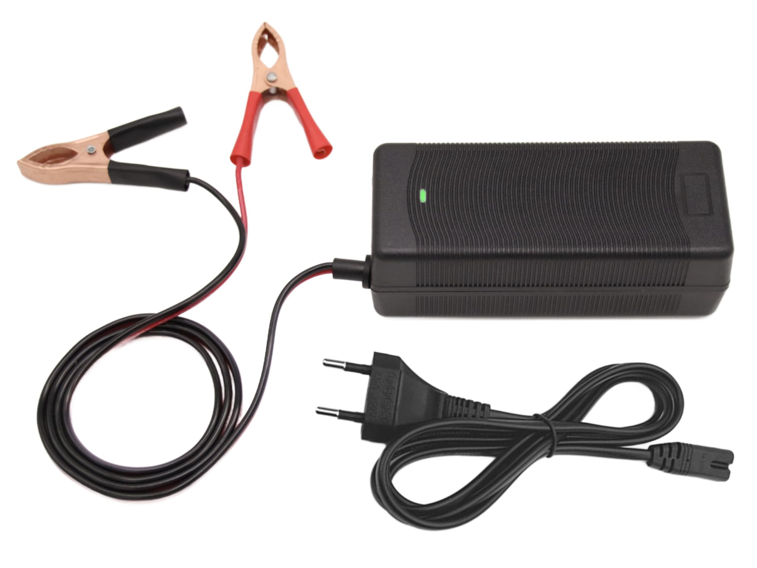 Caricabatteria LiFePO4 da 14,6 V 10 A, caricatore intelligente per batterie al litio fosfato di ferro da 12,8 V, morsetti a coccodrillo, display LED appositamente progettato per batterie al litio