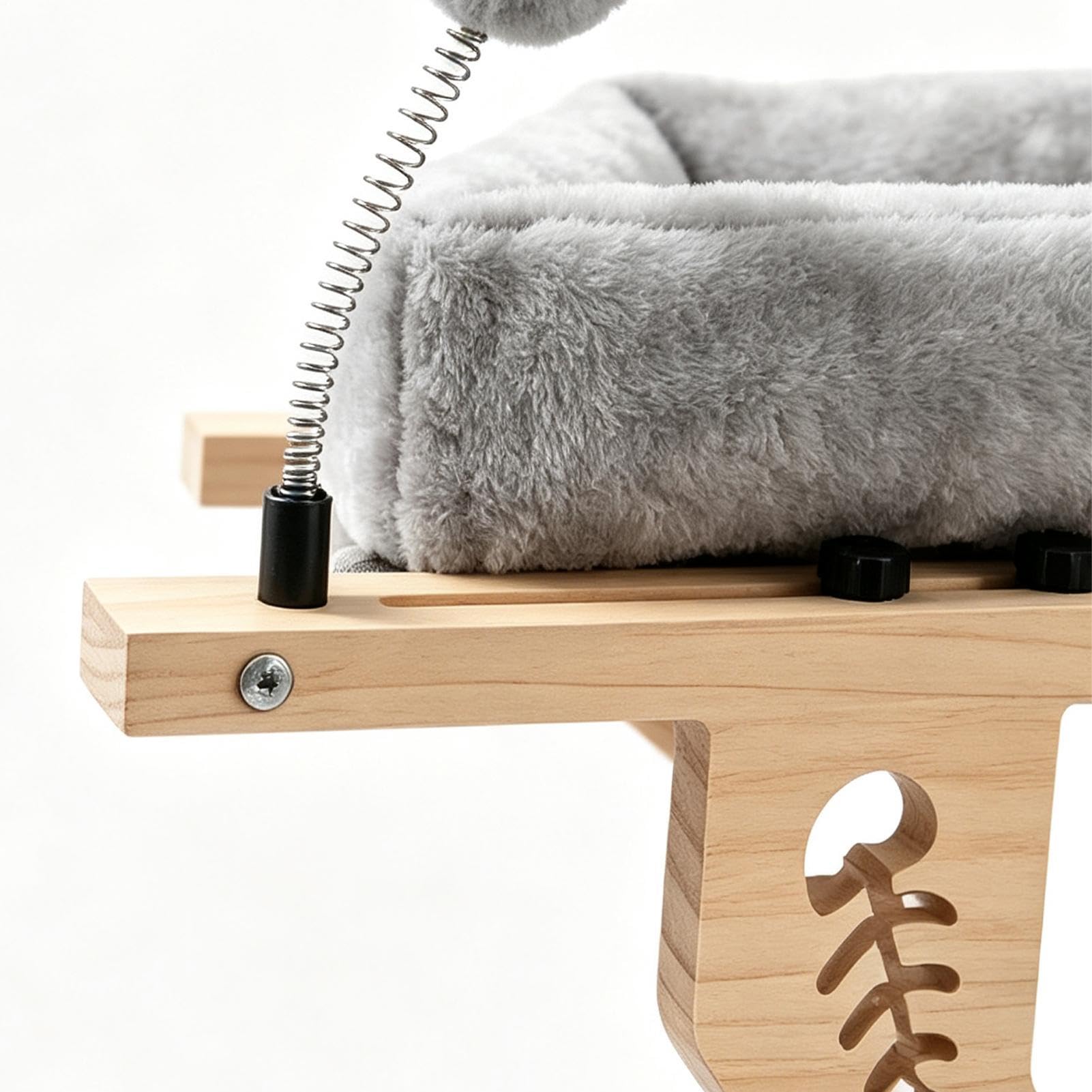 Hamaca De Ventana Para Gato Lugar De Descanso Con Cojín Mullido Y Pelota | Posadero Con Cojín Para Gatito De Ventana Para Hogar Apartamento Alféizar Mesita De Noche Cajonera Armario
