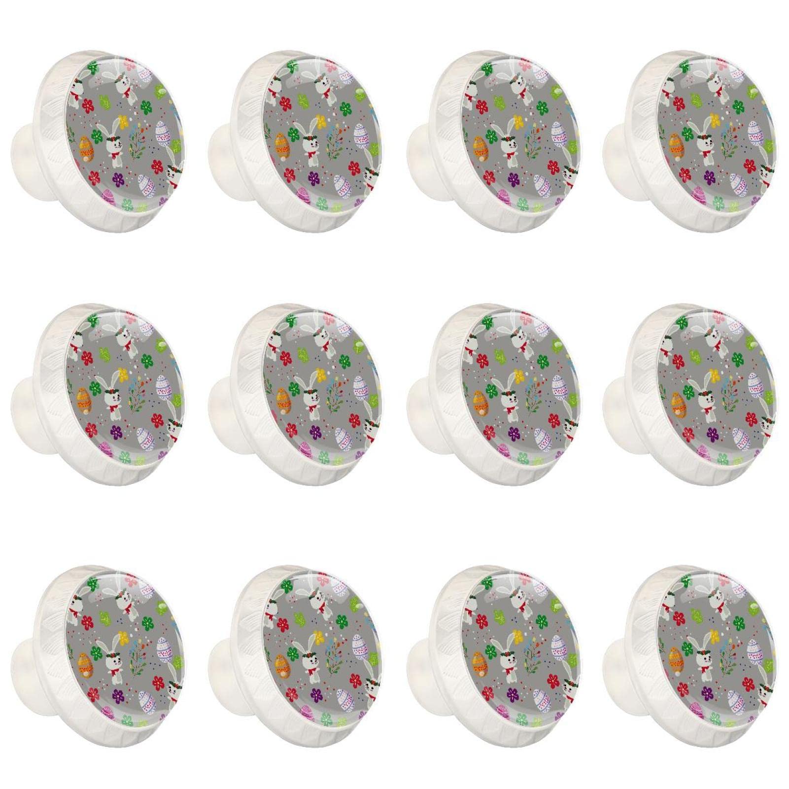 Poignées de tiroir rondes blanches boutons de meuble commode placard cuisine