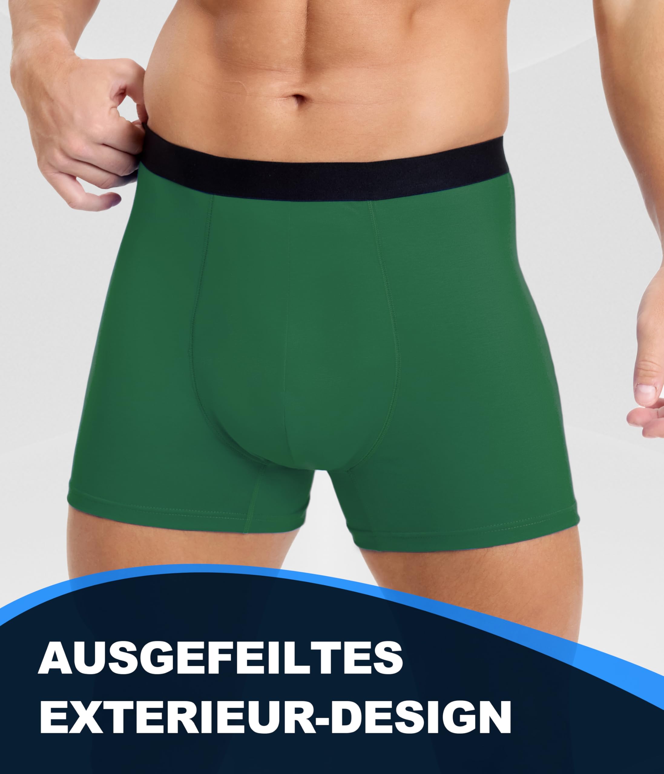 Inkontinenz Pants Männer,150ML Saugfähige Waschbare Baumwolle Inkontinenz Boxershorts Herren,Wiederverwendbare Auslaufsichere Unterhosen,Unterwäsche Trunks Herren 3er Pack(Mehrfarbig02,L)