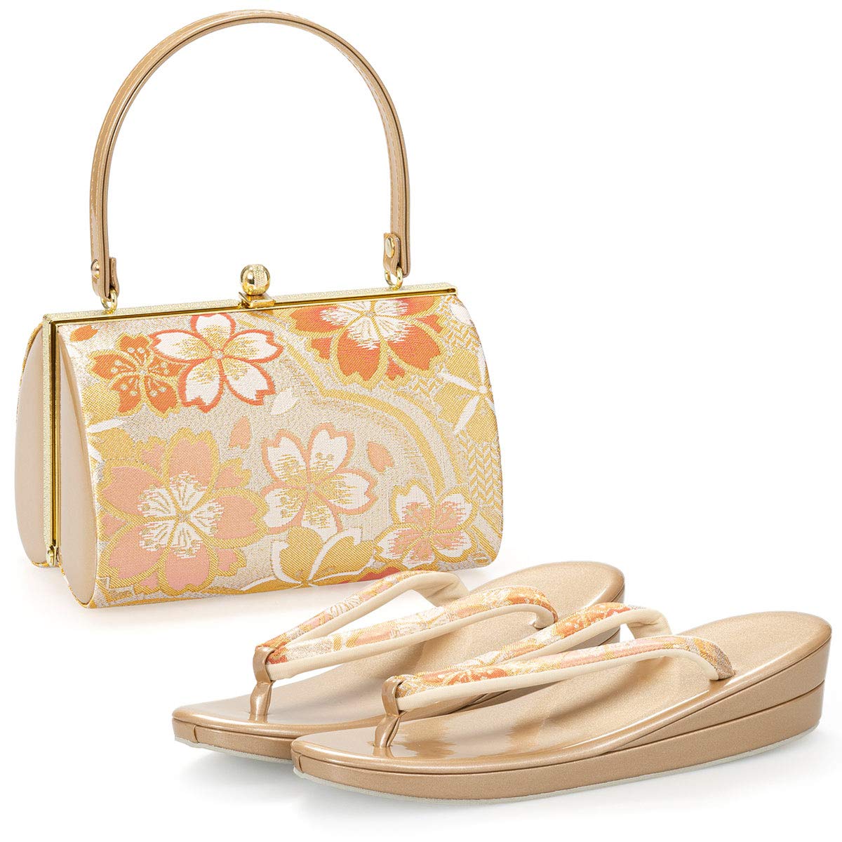 美品　振袖、袴、披露宴に。清潔で上品な草履バッグセット 草履バッグセット 成人式 振袖 草履 バッグ セット バッグセット