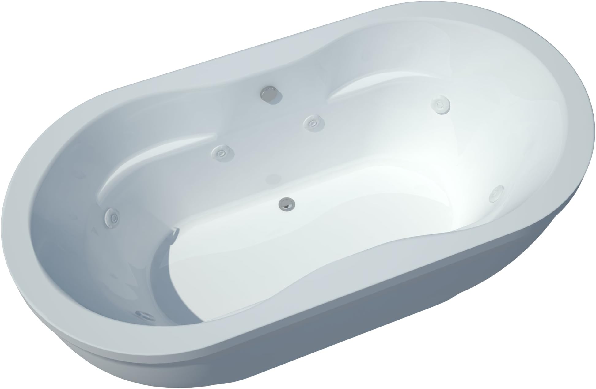 3471AW Embrace 34 x 71 x 21 inch Oval Freestanding Whirlpool Jetted Bathtub