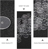 Vista 6 de EXCEART 80 discos de plástico para parte trasera de aretes, almohadillas de disco transparentes para estabilizar los pendientes