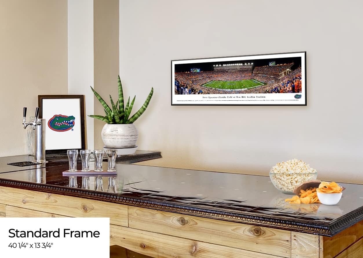 Blakeway Worldwide Panoramas, Inc. Florida Gators Football, Night Game - Panoramic Poster or Framed Picture