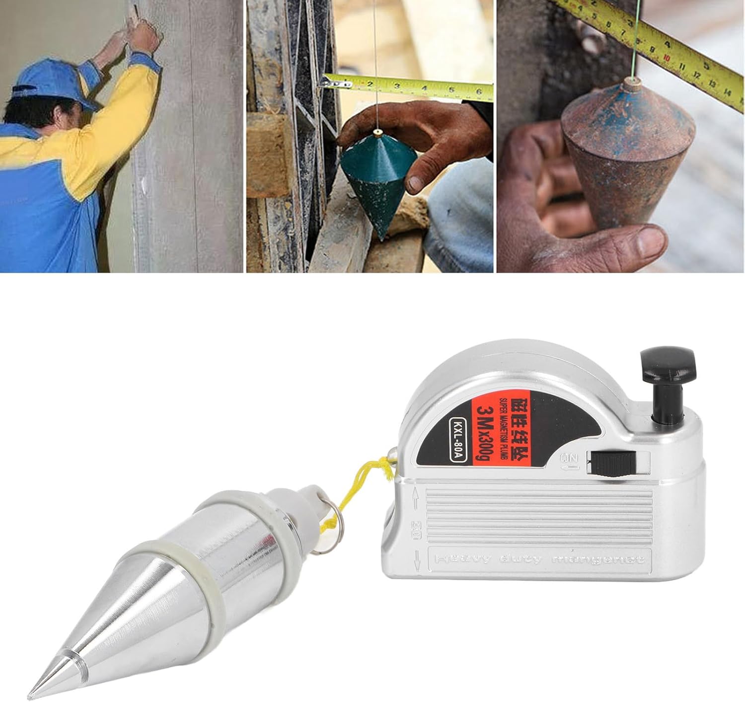 Magnetic Hammer Line, Resistance Adjustable Portable Flexible Quickly Stabilize Plumbbob for Industry