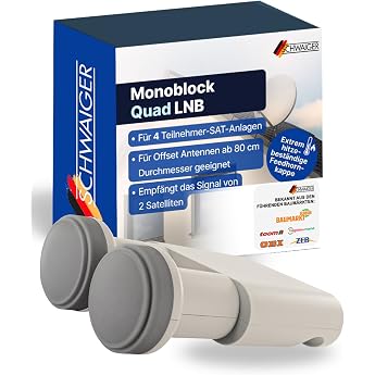 Schwaiger Monoblock Quad LNB LNC for 4 Participants