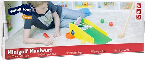 Miniatura 5 de Legler Small Foot 8177 Mini Golf Molehill hecho de madera colorida, con dos palos y cuatro bolas de colores, a partir de 5 años