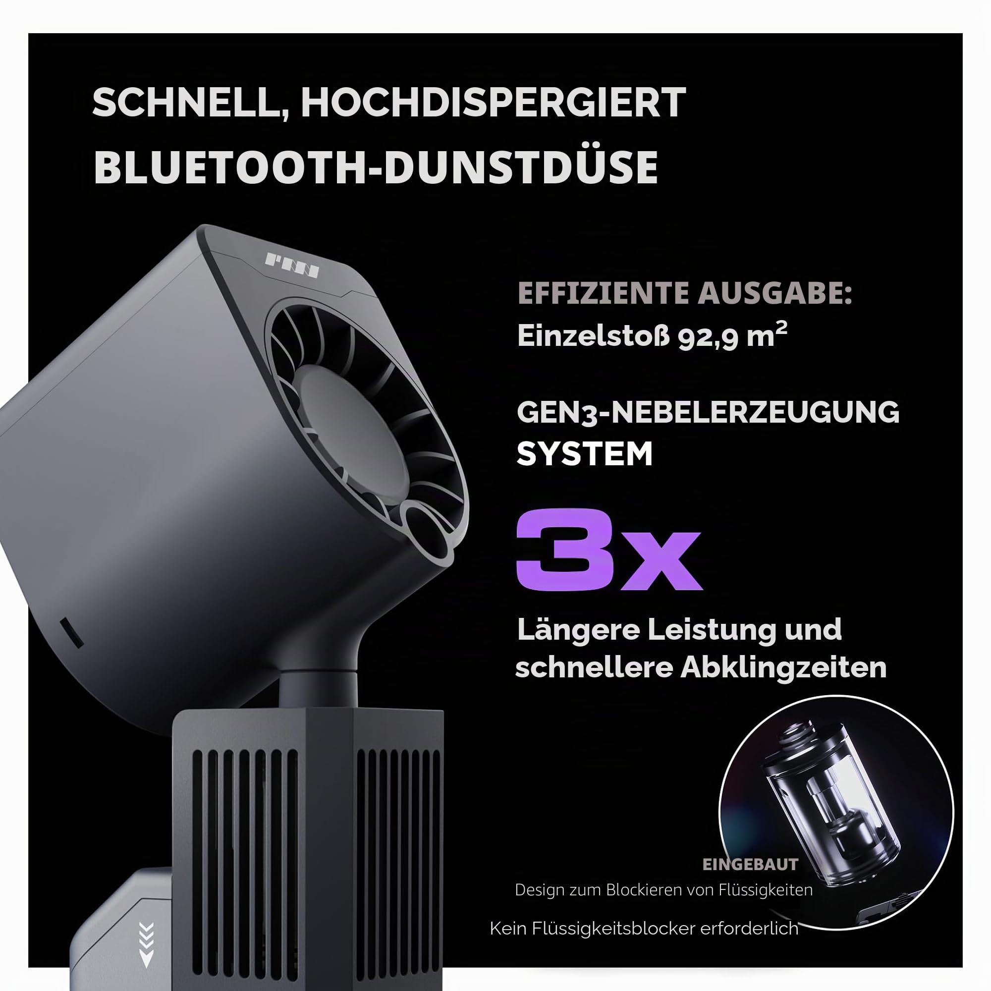 PMI SmokeNINJA PRO KIT Tragbare Nebelmaschine mit verlängerter Berstzeit, USB-C-Steuerung, überlegener Nebel-, Dampf- und Trockeneiseffekte für Studio- und Eventgebrauch (Pro Kit) (PRO HAZER KIT)