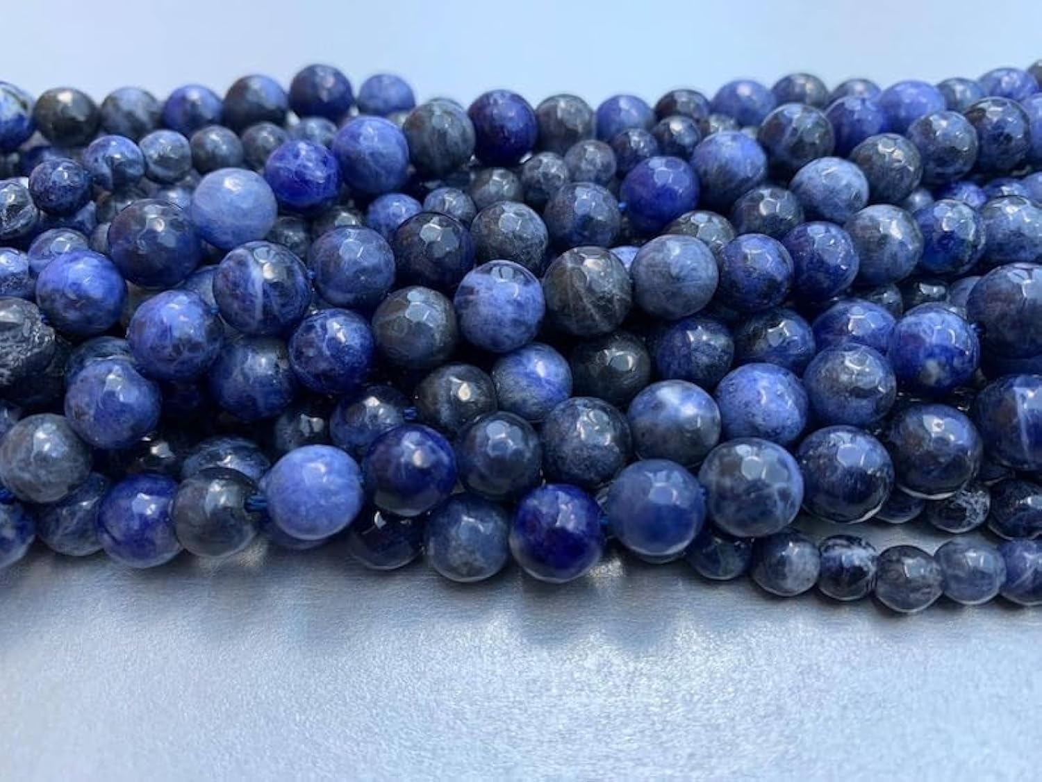 Perles en sodalite naturelle 6mm pour réparer et fabriquer des bracelets