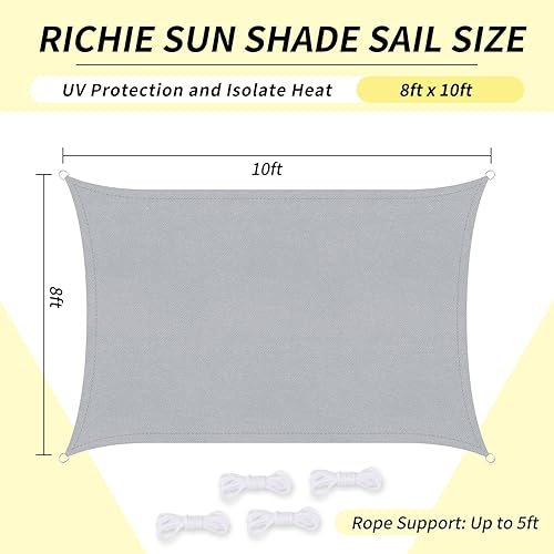 Miniatura 2 de RICHIE Toldo rectangular mejorado de 8 x 10 pies, resistente al agua y bloquea los rayos UV, para patio al aire libre, césped, playa, jardín,
