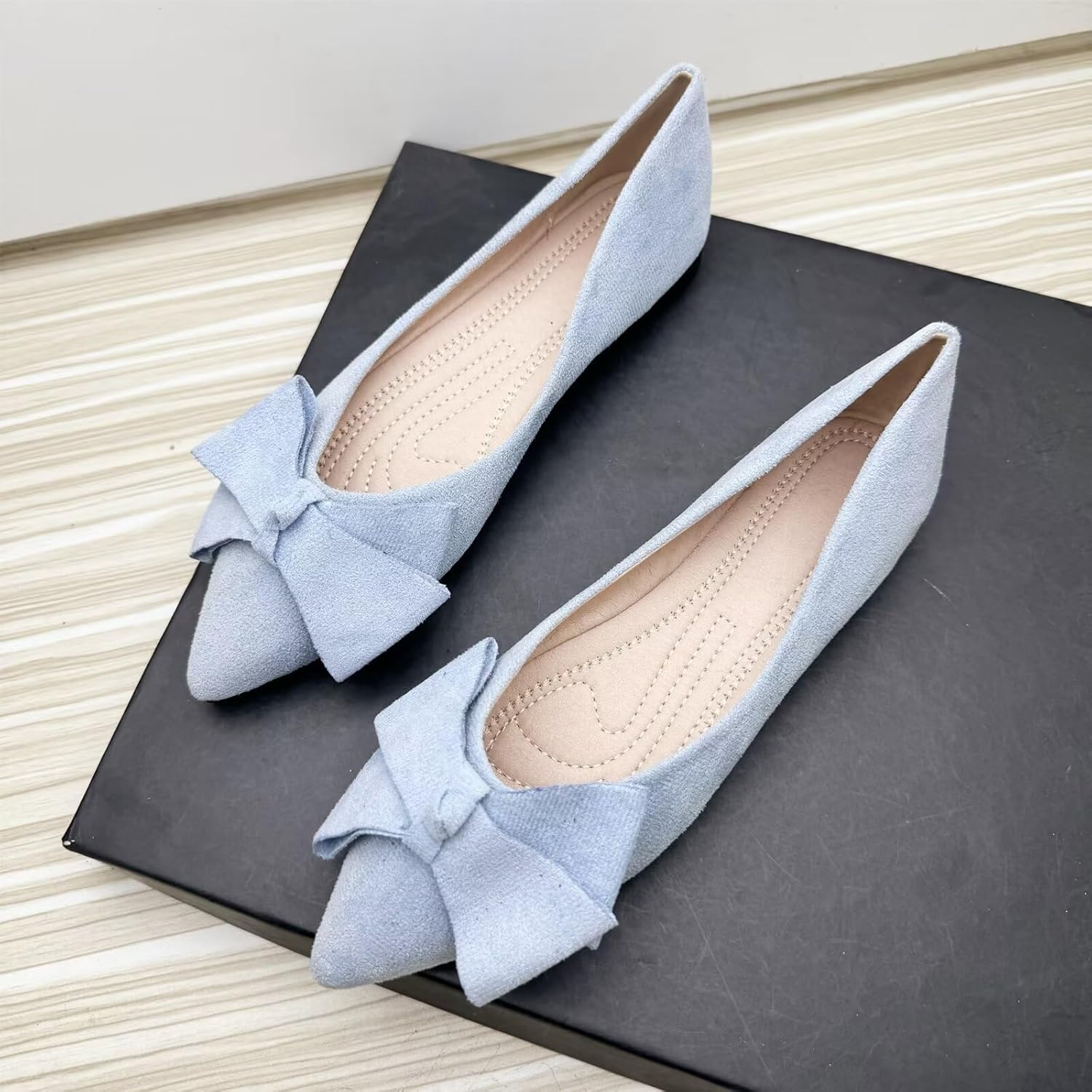 【BAON】Kirena Toe Flat Amazon.com | ChaiRong Zhou Womens Pointed Toe Bow Flats