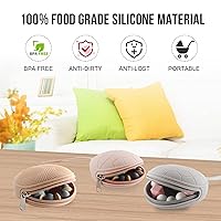 Vista 4 de Smlpuame Funda para chupete, sin BPA, portátil, de silicona, para bolsa de pañales, cochecito, para actividades al aire libre, fácil de limpiar