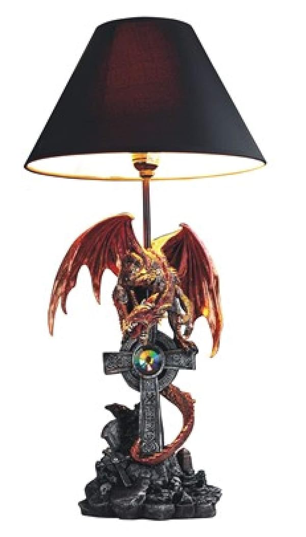 GSC 71791 24.5 Inch Dragon Lamp, Red by GSC - Used condition - US$53.26