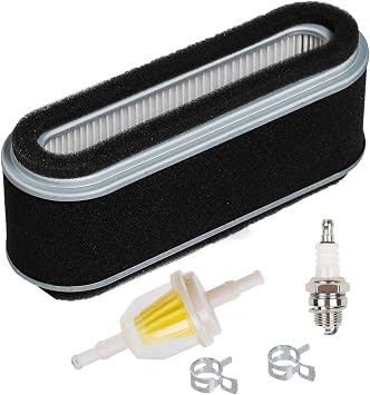 HIFROM Air Filter Combo Pre Filter Fuel Filter Spark Plug Tune Up Kit fit for Kawasaki FB460 John Deere 112L 160 165 GX95 RX95 SRX95 Gravely 12.5 HP Engines 11013-2021 AM101090 042926