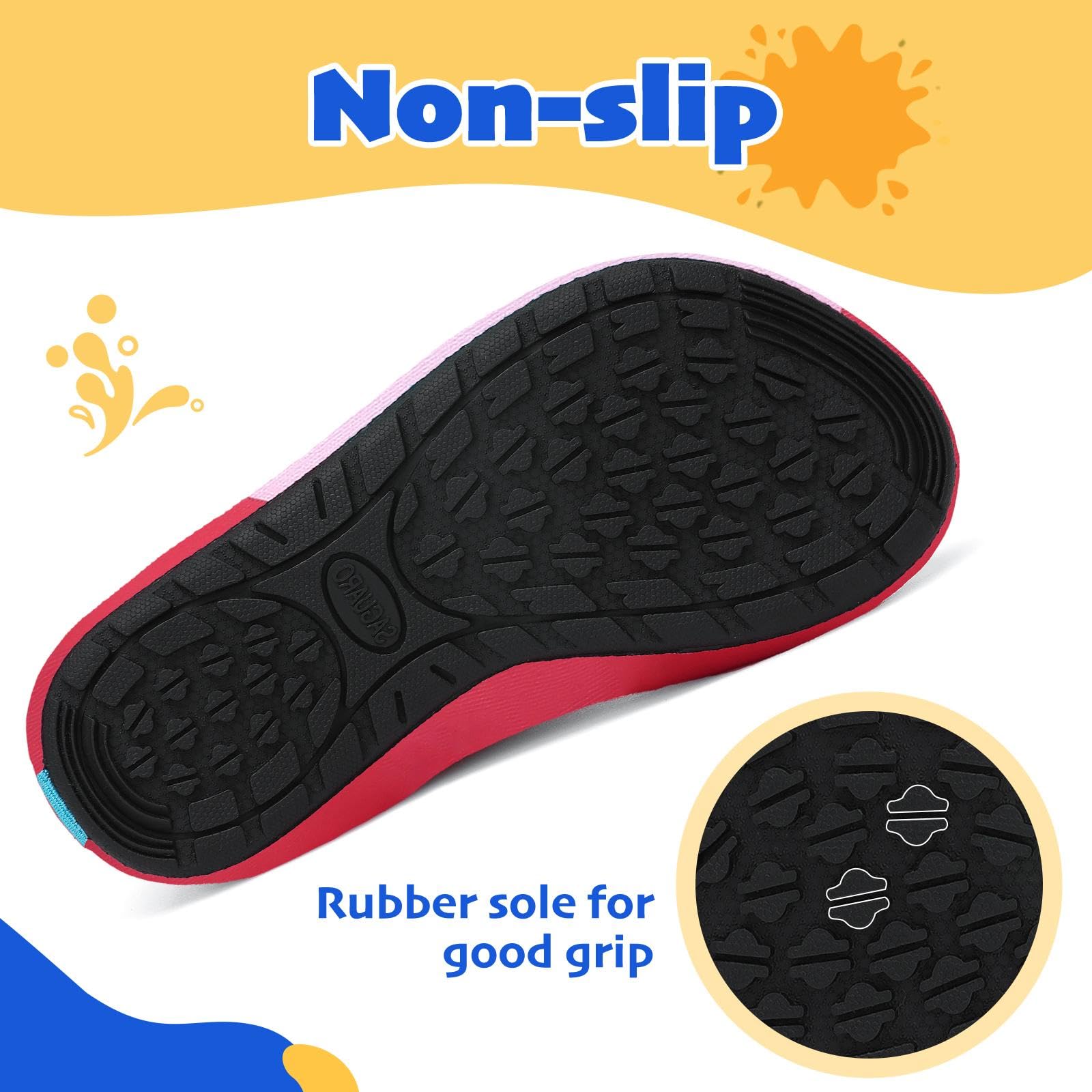 Zapatos de Agua Niños Secado Rápido Transpirable Snorkel Bucear Swim Piscina Playa