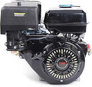 BJTDLLX Gas Engine, 4 Stroke 15HP 420CC Gas Engine Motor, 9Kw 3600Rpm OHV Gasoline Motor Single Cylinder Air Cooling Engine Motor for Water Pumps Vibrators Generators, 6.5L Large Fuel Tank -Black