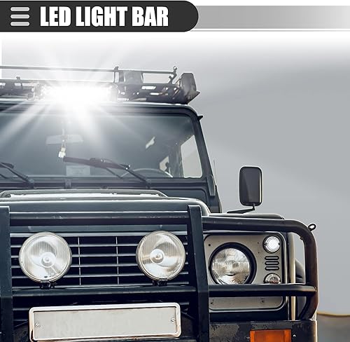 Miniatura 2 de Motoforti Barra de luz LED universal, combo de luces antiniebla de trabajo para conducción, parachoques de bastidor de automóvil, para camionetas