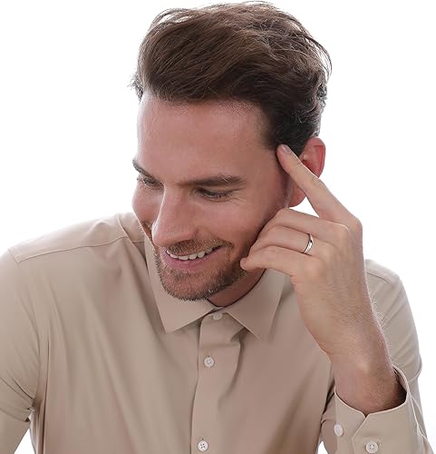 Miniatura 11 de Meissa 2 anillos de pareja para hombres y mujeres de plata de ley 925, anillos de boda anchos, tamaño ajustable, anillo de promesa a juego, anillos