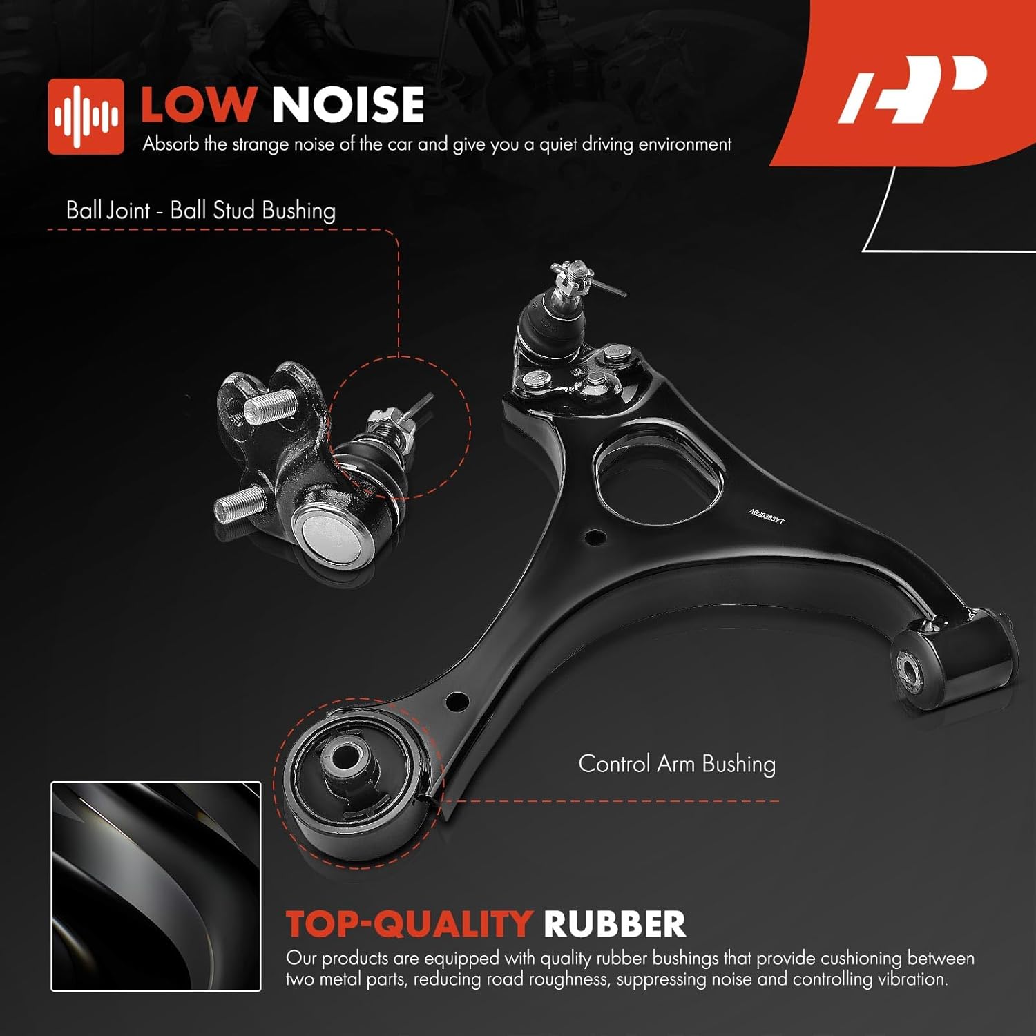 A-Premium 4Pcs Front Suspension Kit, Lower Control Arm, Lower Ball Joint, Compatible with Honda Civic 2006-2011, Acura CSX 2006-2011