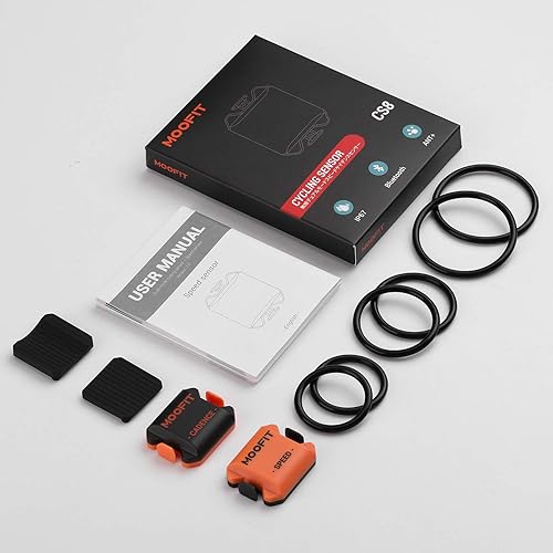 Miniatura 9 de moofit Sensor de velocidad de cadencia, Bluetooth y ANT+ inalámbrico RPM Ciclismo Spin Bike Sensor de cadencia para WahooCoosporideRouvyPeloton,