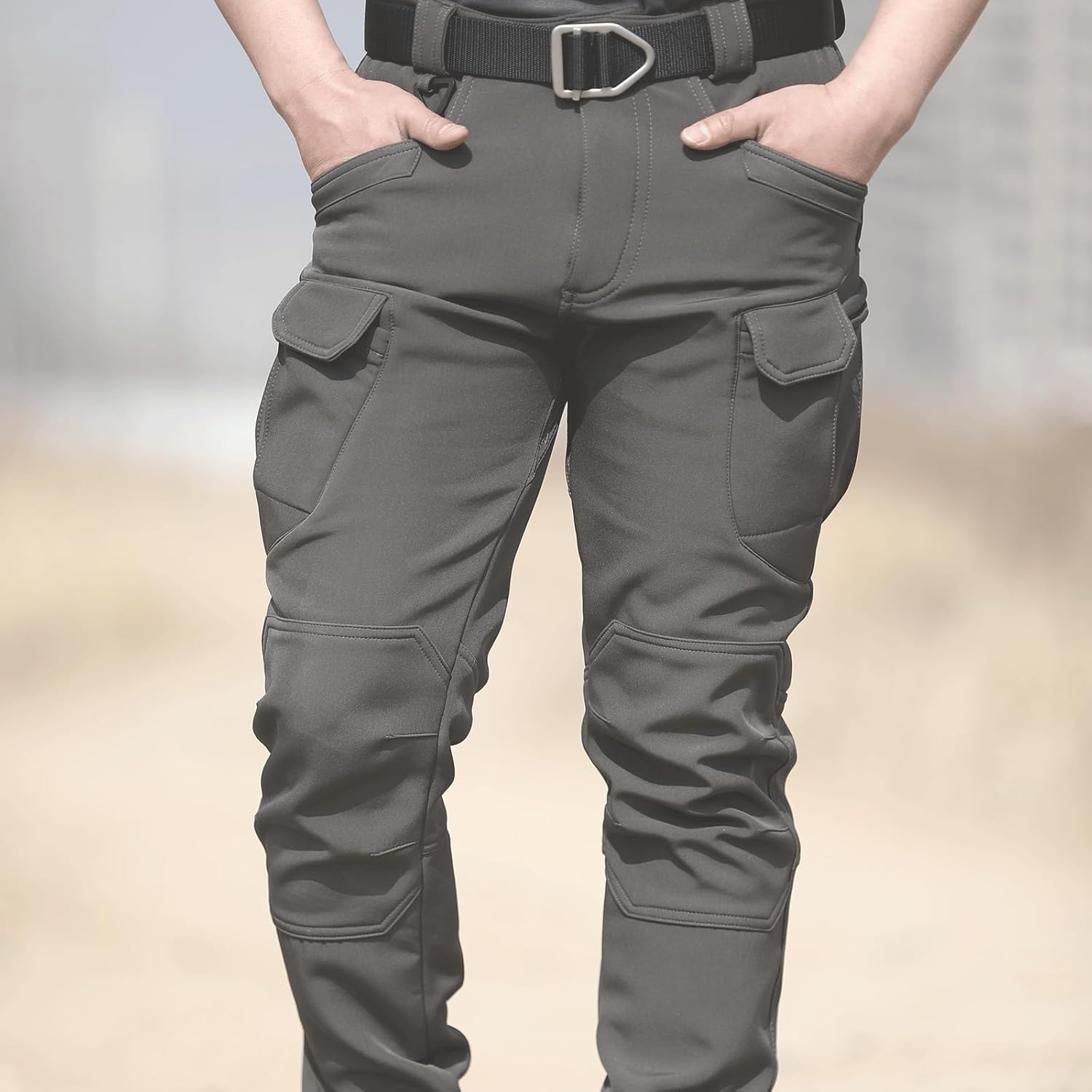 Men's Tactical Pants,Hiking Pants,Fleece Lined Sweatpants,Waterproof,Breathable,Lightweight,Ripstop,Mens Work Pants - Image 8