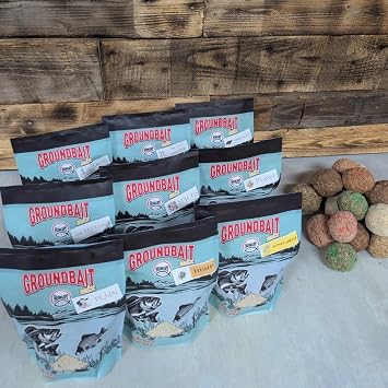HungryFish Groundbait Fishing Chum Mix Natural Fishing Bait for Carp, Catfish, Bluegill & Crappie Strong Scent Trail, Fast Attraction, Safe for Lakes, Ponds & Rivers (Sunflower Seeds) 15.5oz