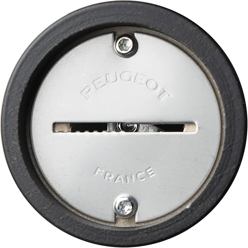 Miniatura 3 de Peugeot - Isen - Molinillo manual de nuez moscada con mango de manivela, madera de haya y acero inoxidable, negro, 6.3in