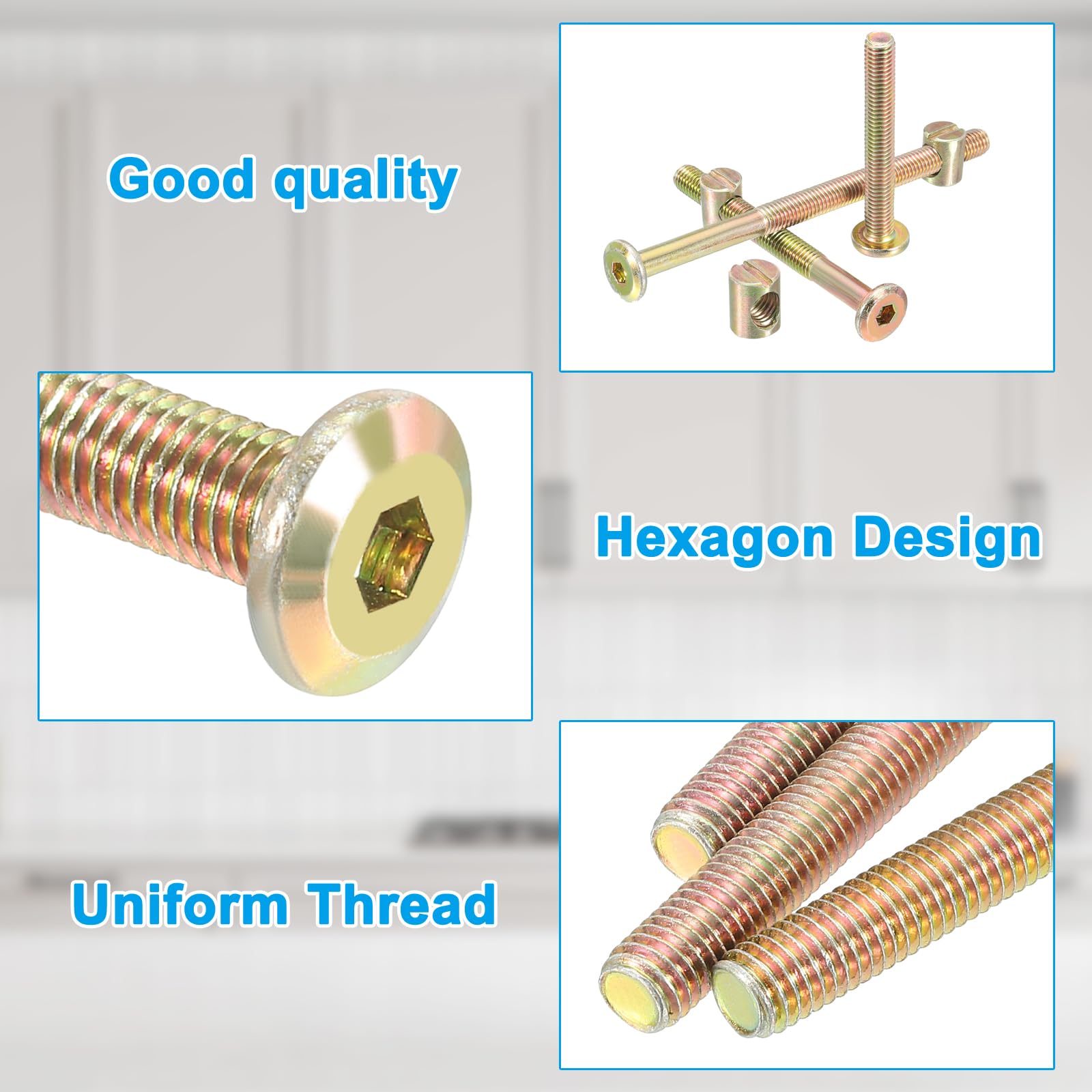 PATIKIL M8 x 80mm Bunk Bed Bolts - Image 3