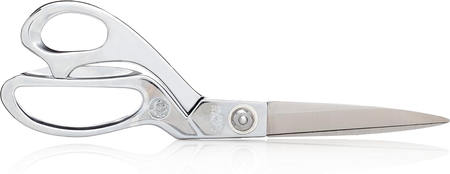 9.5-Inch Speed Cutting Japanese Knife Edge Tailor Scissors Shears with Comfortable Ergonomic Handle. Curved Handle Dressmaker's Shears Keep Material Flat for Mistake-Free Cutting with EverSharp Steel
