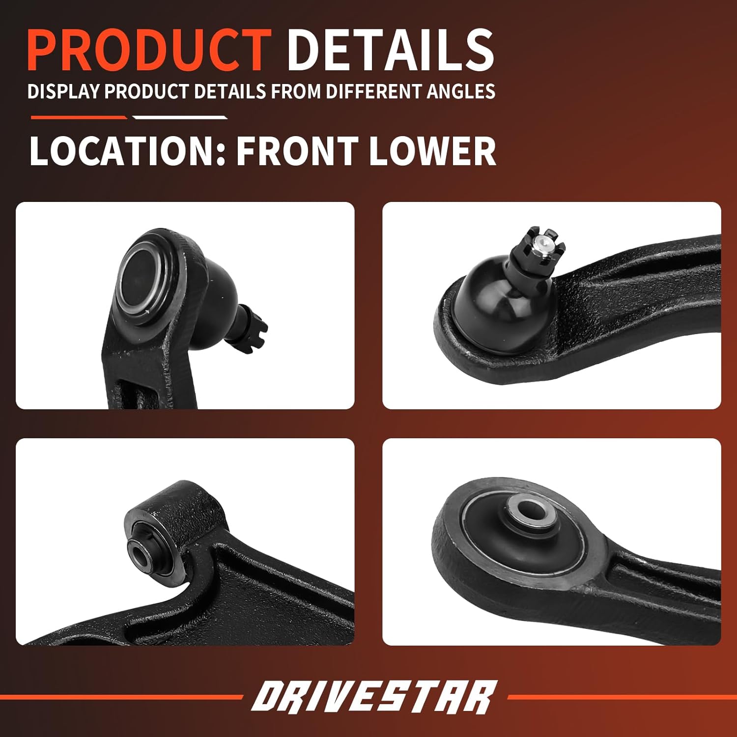 K621349 K621350 2PCS Front Left & Right Lower Control Arms, fit 2001-2006 for Acura MDX, 2003-2008 for Honda Pilot, w/Ball Joints