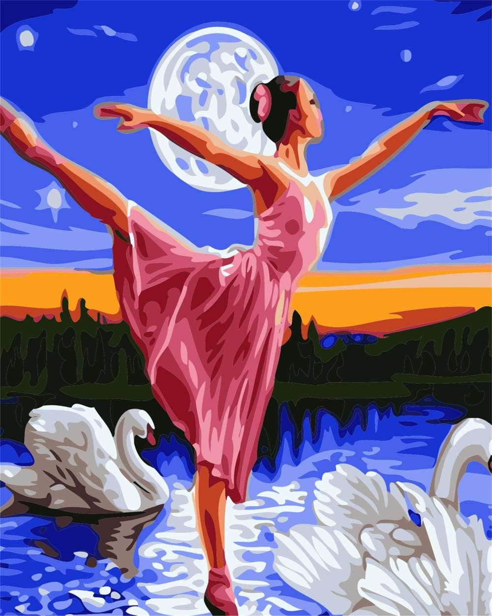 DIY Paint by Numbers KitPaint by Numbers Kit for Adults Kids Beginner DIY Oil