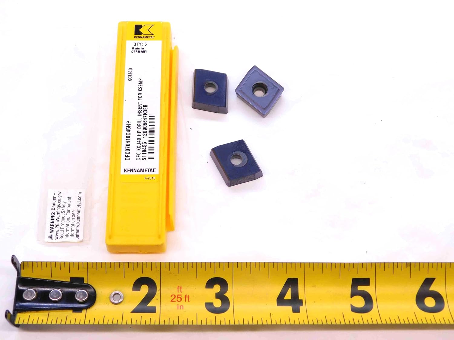 3pcs New KENNAMETAL DFC070416D45HP KCU40 TiAlN & TiN Carbide Drill Inserts - NS0289BL5