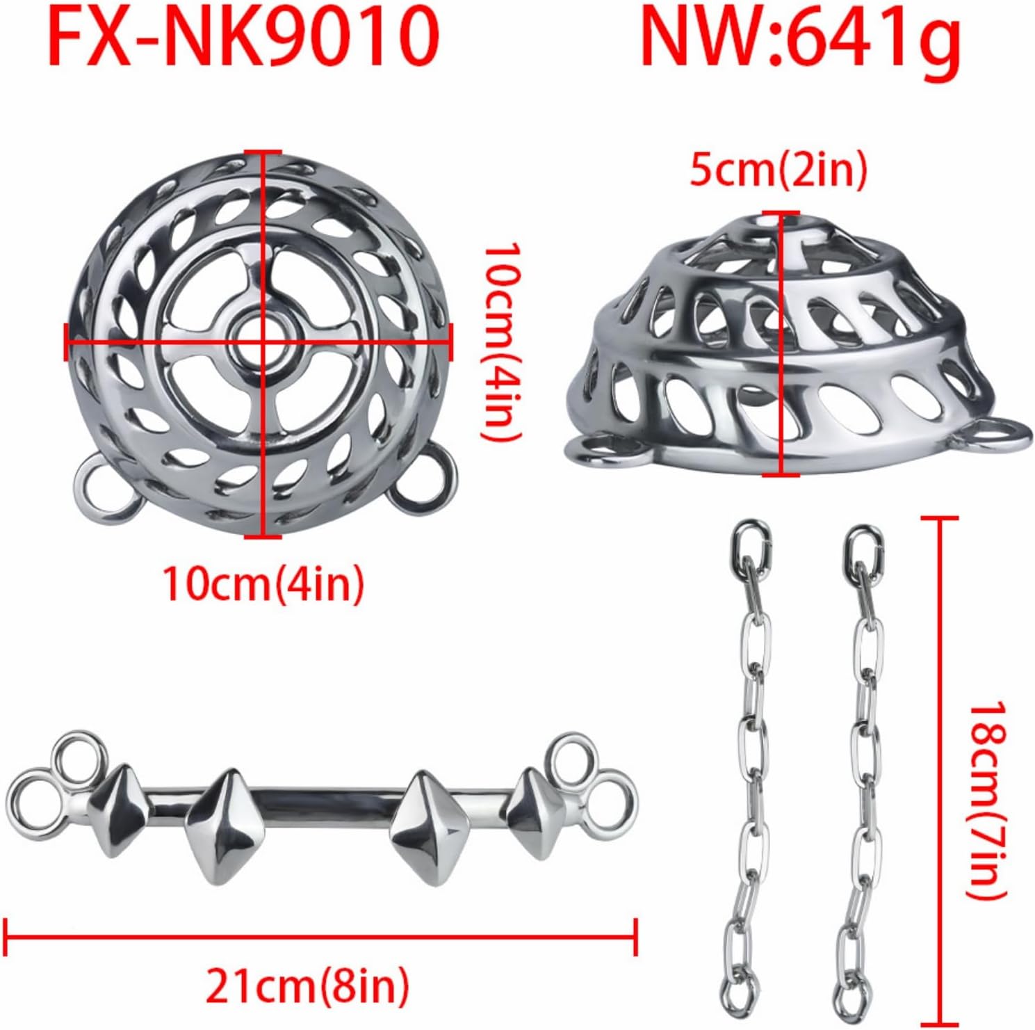 Strap on Metal Male Chastity Penis Cage, Stainless Steel Cock Cage Chastity Belt Pants Adult Sex Toys for Men BDSM