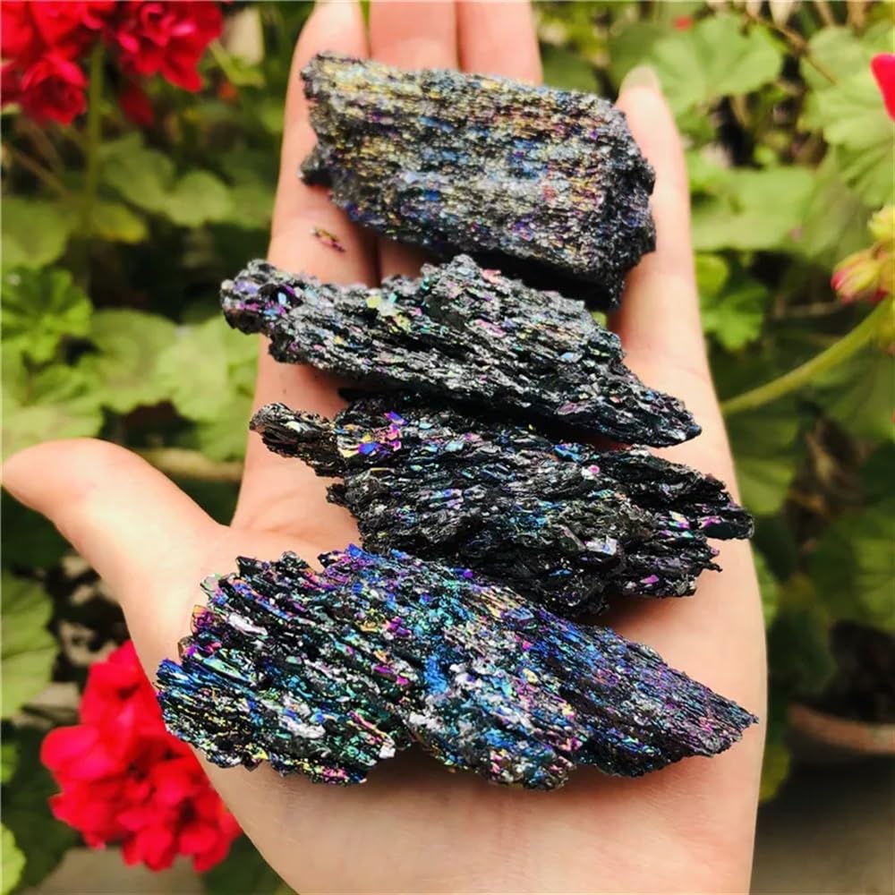 AUOQKQUT Crystal Malachite Ore Specimens Quartz Ornaments Home Decor (Size : 5pc)