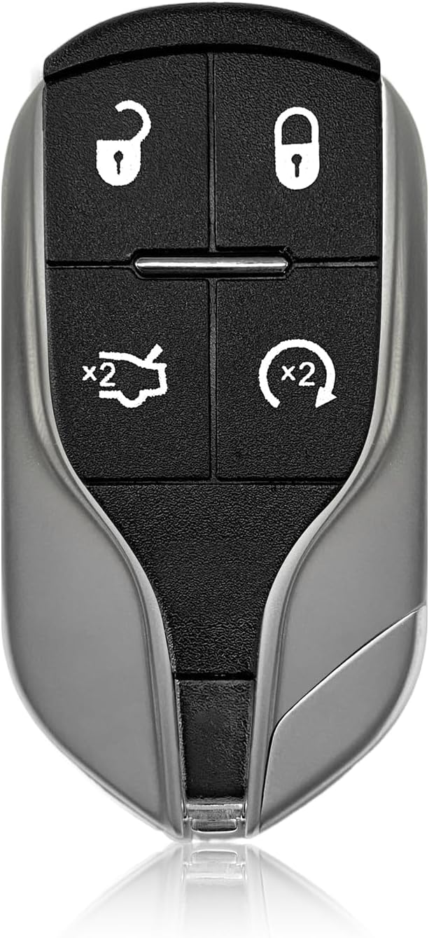 Car Key Fob Remote Keyless Entry Control M3N-7393490 433MHz 4 Button Replacement for 2014 - 2016 Maserati Ghibli Quattroporte