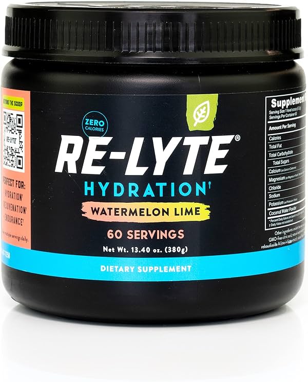 REDMOND Re-Lyte Mezcla de Polvo de Electrolitos para Hidratación (Lima Sandía)