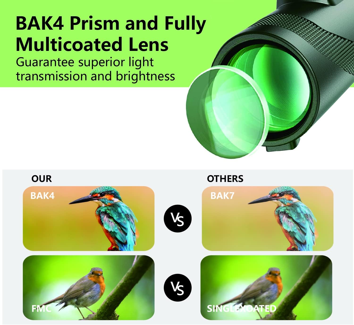 80x100 Monocular-Telescope High Powered Monocular for Adults Low Night Vision Monocular for Smartphone Adapter Monocular Telescope Hunting Wildlife Bird Watching Travel Camping Hiking : Electronics