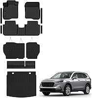 Vista 7 de Auxko Alfombrillas para todo tipo de clima, aptas para Honda CR-V 2017-2022, forros de elastómero termoplástico, accesorios para todas