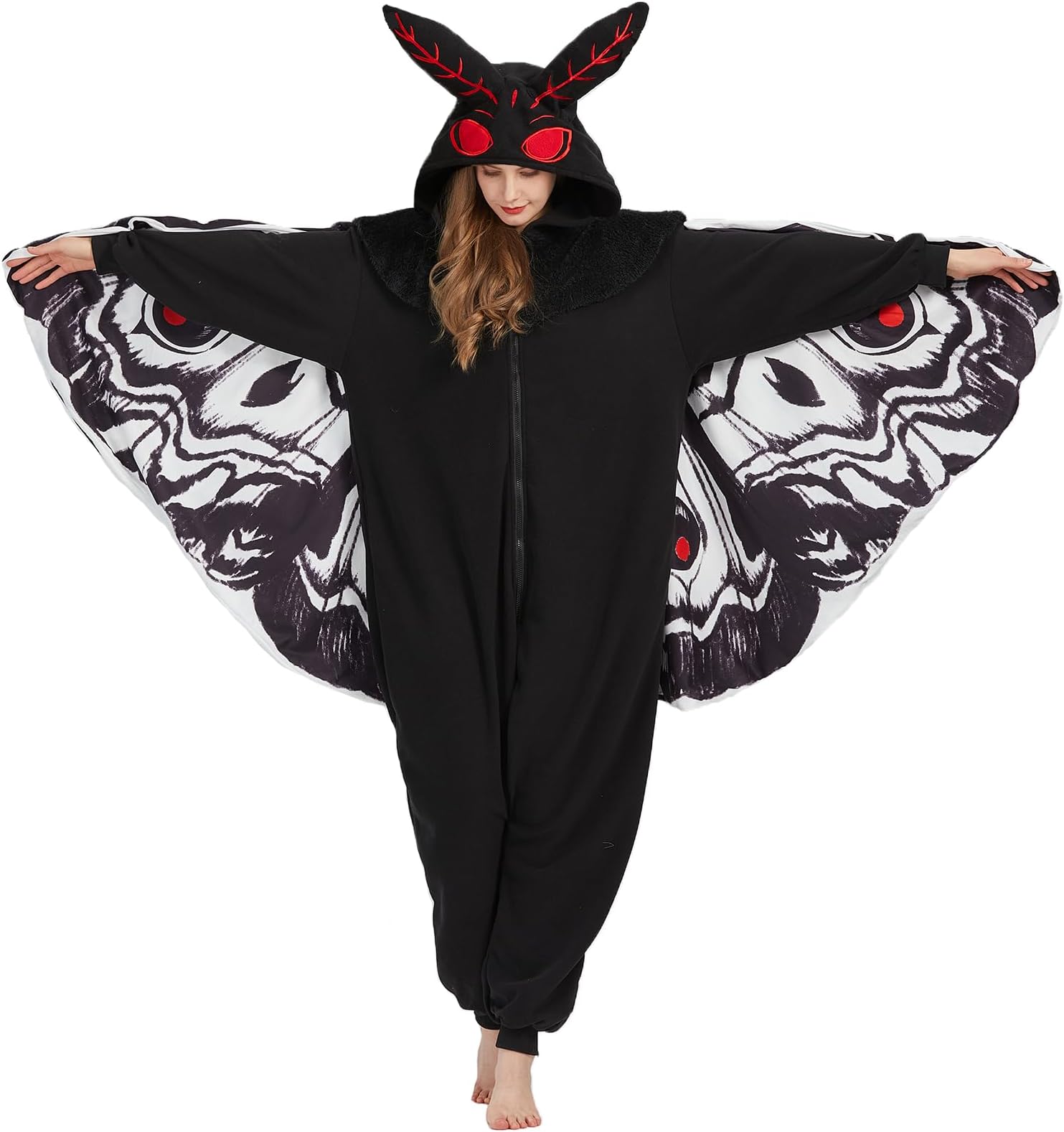 Mothman Onesie Pajamas Mothman Costume Adult Halloween Onesie Christmas Cosplay Unisex Party Costume