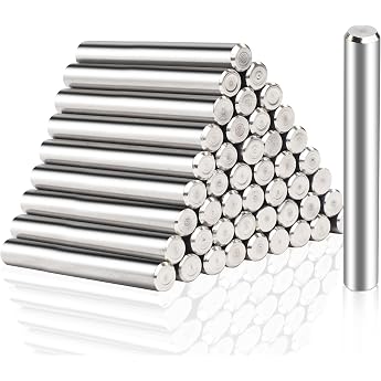 Pack of 40 Cylinder Pins Diameter 6 x 40 mm 304 Stainless Steel Cylindrical Pins Shelf Support Pins Shelf Support Pin Metal Shelf Pins Cylindrical Shelf Pins for Doors Windows