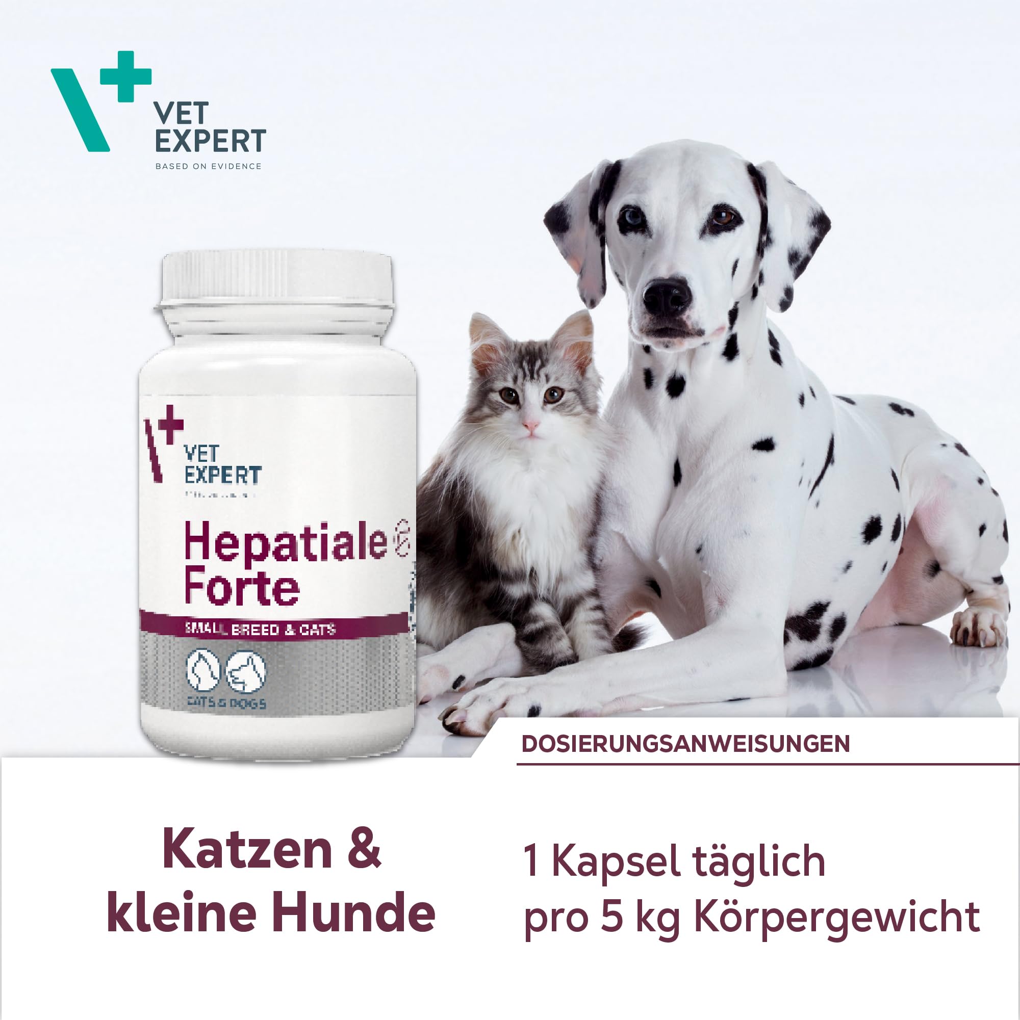 VetExpert Hepatiale Forte Small Breed & Cats Twist-Off - 40 gélules - Complément alimentaire pour petits chiens et chats