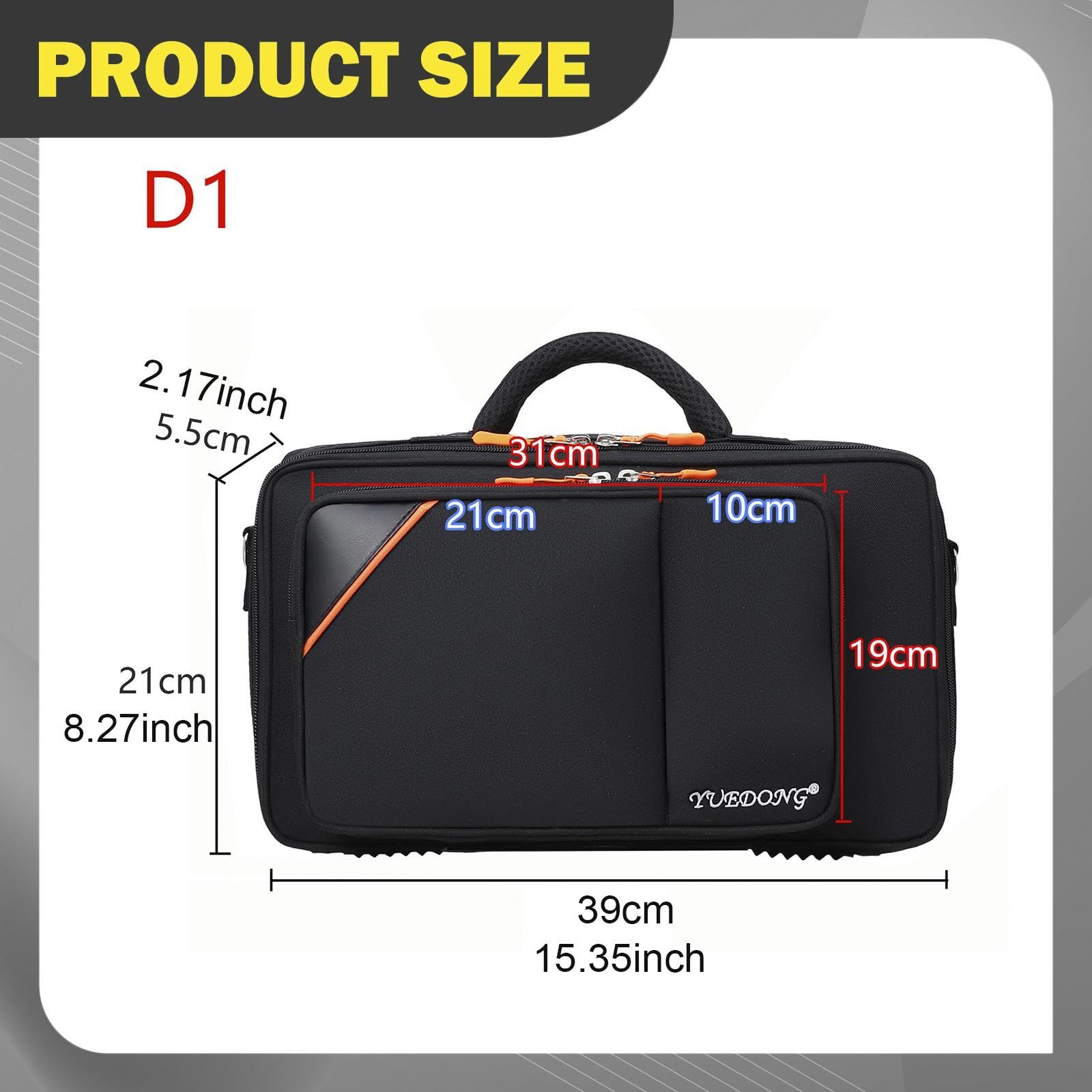 Custodia per controller DJ, custodia antiurto, imbottitura interna, tasca frontale, borsa per mixer DJ per palco, spettacolo, viaggio, bar, 39 Cm X 21 Cm X 5.5