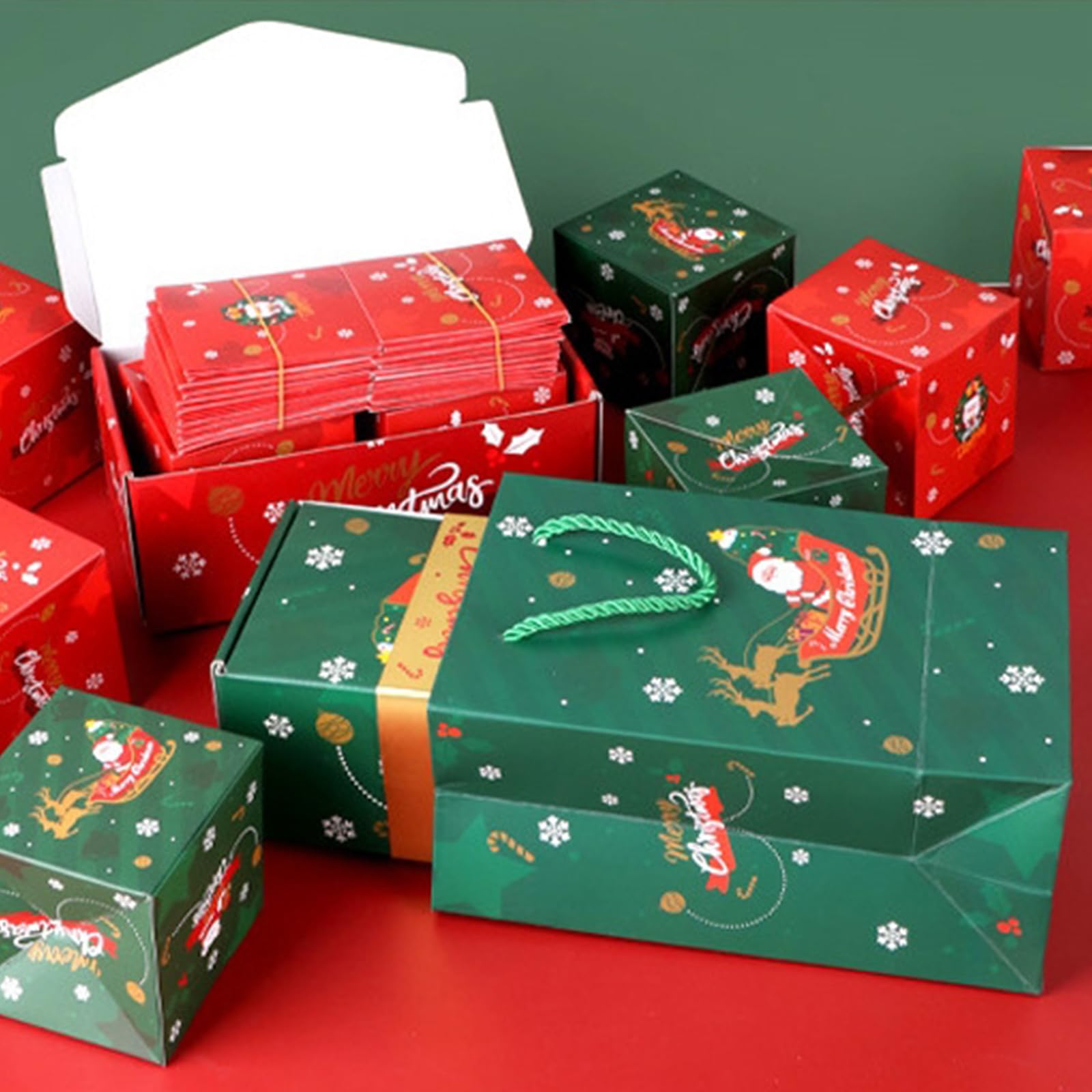 Surprise Gift Box Explosion Money Box for Cash, 2025 Merry Christmas Pop-Up Gift Boxes for Birthday, Anniversary, Valentine (Green)